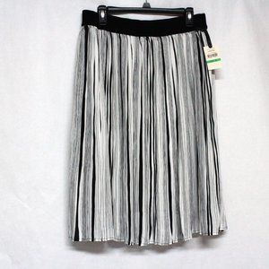 Women's Emaline Large Black & White Striped Skirt With Shell and Lining